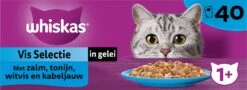 Whiskas Kattenvoer In Gelei Vis Selectie Vis Adult 85 G 40 Stuks