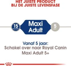 Royal Canin Hondenvoer Maxi Adult 15 Kg -Beeztees || ROYAL CANIN || FLEXI Verkoopwinkel 3182550401937 4