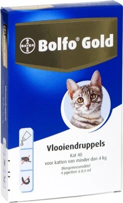 Bolfo Gold Vlooiendruppels Kat 40 4 Pipetten