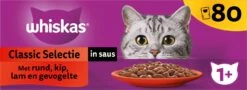 Whiskas Kattenvoer In Saus Classic Selectie Adult 85 G 80 Stuks