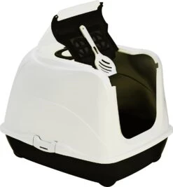 Moderna Kattenbak Flip Cat Jumbo Zwart / Wit 43,9 X 57,6 X 41 Cm -Beeztees || ROYAL CANIN || FLEXI Verkoopwinkel 5412087015696 3