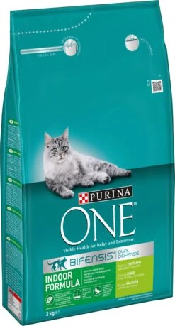 Purina One Kattenvoer Indoor Formula Kalkoen Adult 3 Kg