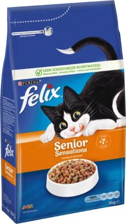 Felix Senior Sensations Kattenvoer Kip 4 Kg