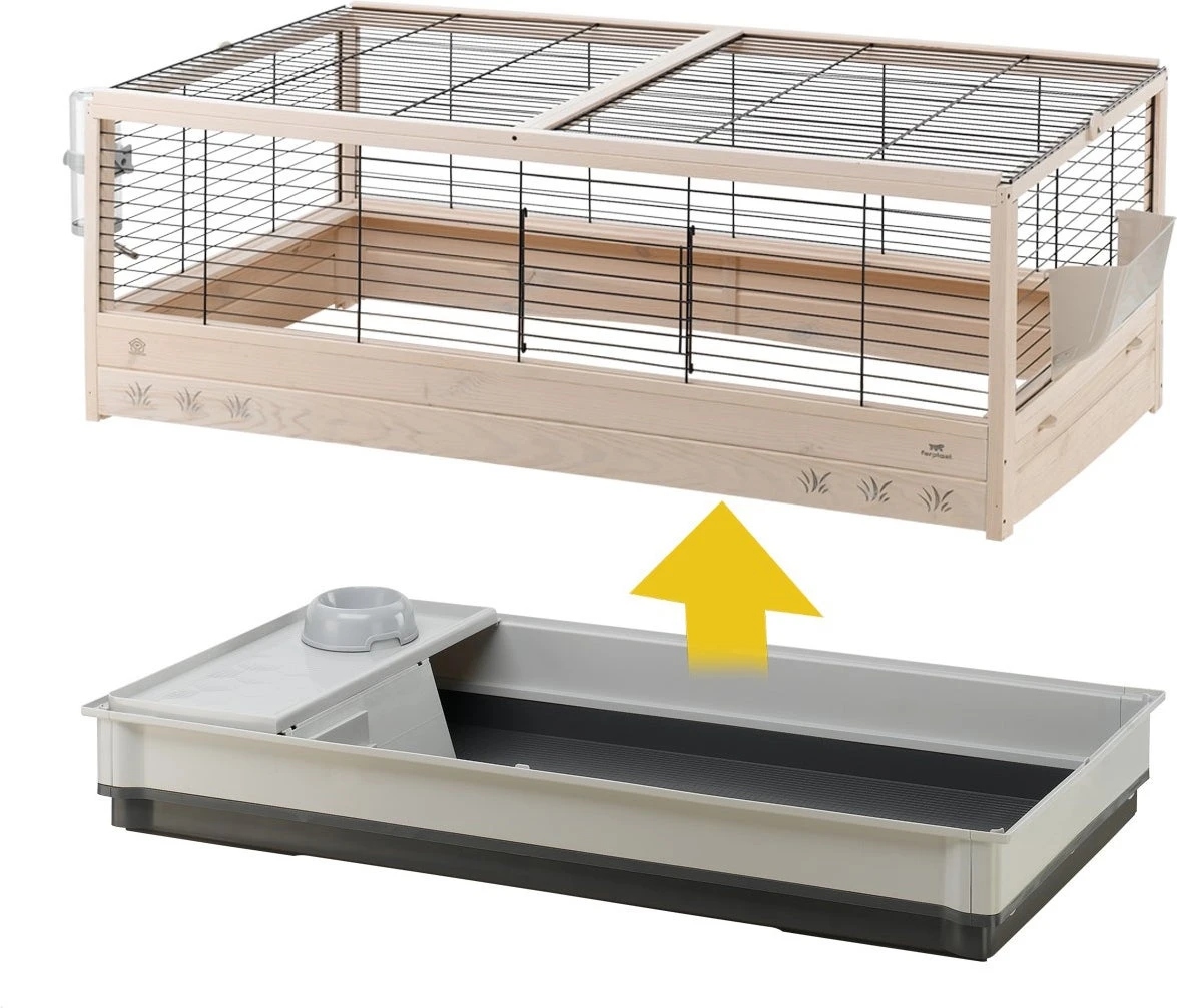 Ferplast Konijnenkooi Arena Naturel 125 X 64,5 X 51 Cm 4 Ferplast Konijnenkooi Arena Naturel 125 X 64,5 X 51 Cm - Afbeelding 2