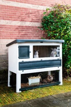 Ferplast Konijnenhok Grand Lodge 140 Wit / Grijs 134 X 73 X 110 Cm -Beeztees || ROYAL CANIN || FLEXI Verkoopwinkel 8010690139784 3