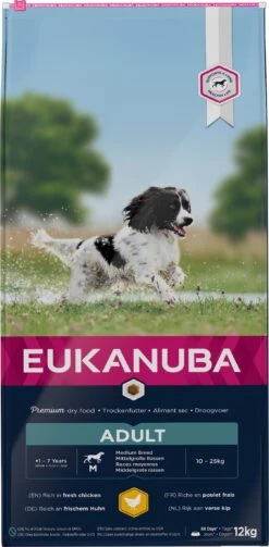 Eukanuba Hondenvoer Adult Middel Kip 12 Kg
