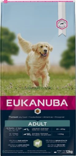 Eukanuba Hondenvoer Adult (extra) Groot Lam En Rijst 12 Kg