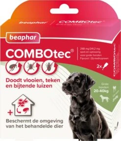 Beaphar Vlooien- En Tekenbestrijding COMBOtec 2,68 Ml 2 Stuks