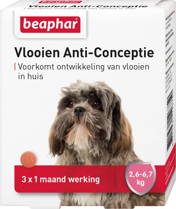 Beaphar Vlooientabletten Anti Conceptie Hond 2,6-6,7 Kg 3 Stuks 3 Beaphar Vlooientabletten Anti Conceptie Hond 2,6-6,7 Kg 3 Stuks