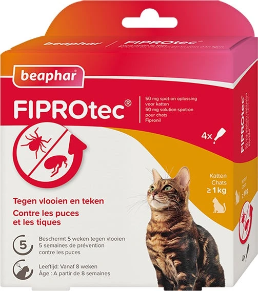 Beaphar Vlooiendruppels Fiprotec Kat 1 Kg 4 Stuks 3 Beaphar Vlooiendruppels Fiprotec Kat 1 Kg 4 Stuks