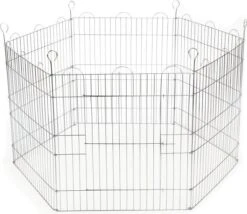 Beeztees Konijnenren 6 Panelen Zilver 58 X 66,5 Cm