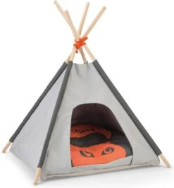 Beeztees Tipi Tent Mohaki Grijs 50 X 50 X 70 Cm