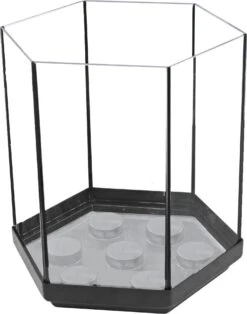 Boon Aquarium Hexagon Met Zwarte Kit 35 X 35 X 35 Cm