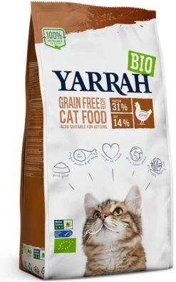Yarrah Biologische Kattenvoer Graanvrij Kip En Vis Adult 2,4 Kg