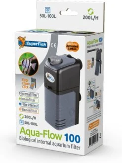 SuperFish Aquarium Filter Aqua-Flow 100 Zwart 200 L/h -Beeztees || ROYAL CANIN || FLEXI Verkoopwinkel 8715897041730 2