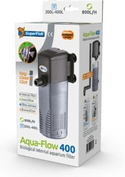 SuperFish Aquarium Filter Aqua-Flow 400 Zwart 800 L/h -Beeztees || ROYAL CANIN || FLEXI Verkoopwinkel 8715897041761 2