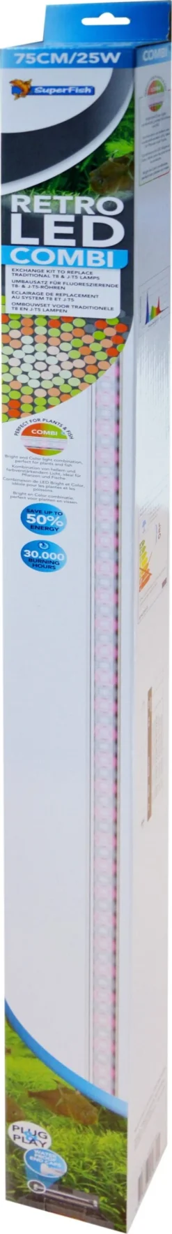 SuperFish Aquarium Verlichting Retro LED Combi 25 W 75 Cm