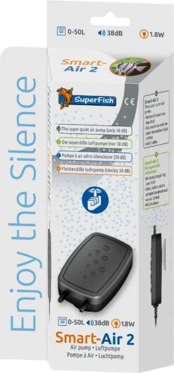 SuperFish Aquarium Luchtpomp Smart-Air 2 Zwart
