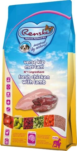 Renske Super Premium Droogvoeding Puppy Verse Kip Met Lam 2 Kg