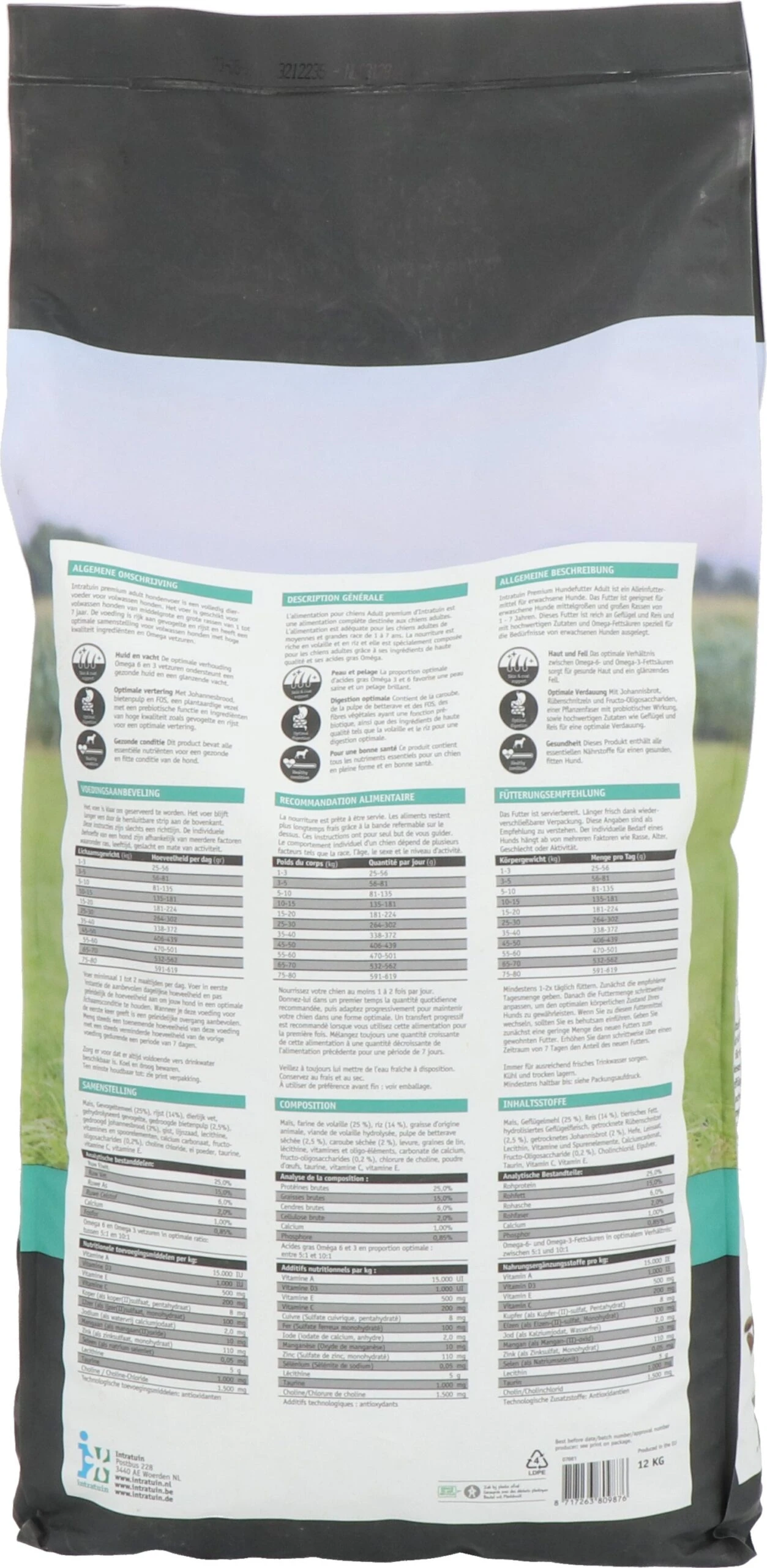 Intratuin Premium Hondenvoer Adult 12 Kg 5 Intratuin Premium Hondenvoer Adult 12 Kg - Afbeelding 3