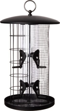 Intratuin Vogelvoederhuisje Trio Zwart D 20 H 36,5 Cm